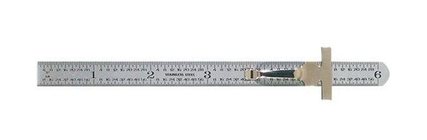 Precise 6-Inch Pocket Clip Round End Ruler - Image 1