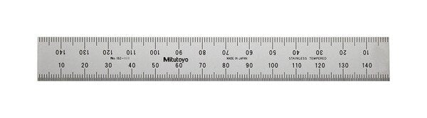 Mitutoyo Wide Rigid Steel Ruler, 150mm Size Metric Rule - Image 1
