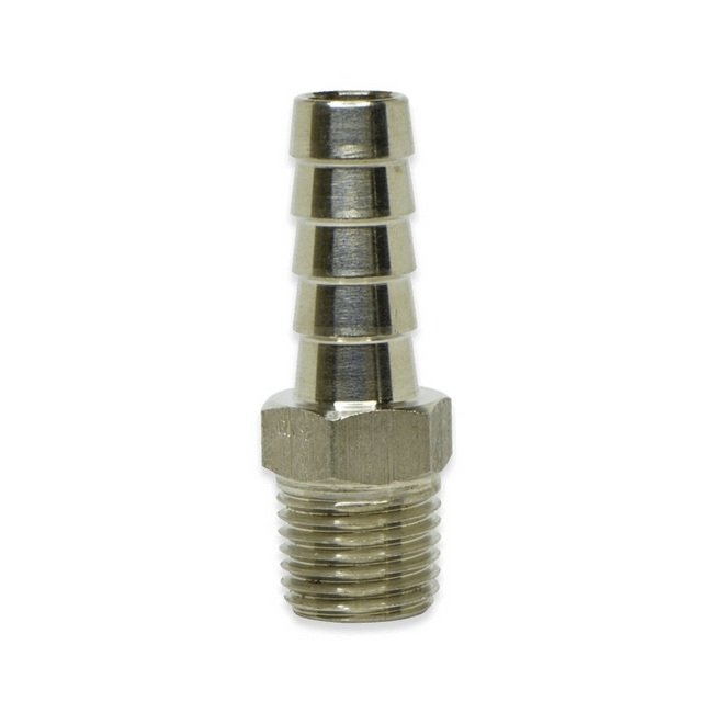 SCHB Series 1/4 Inch (in) Size Male National Pipe Thread (MNPT) and 3/8 Inch (in) Barb Size Cast 304 Stainless Steel Adapter Fitting - Image 1