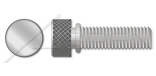 Aluminum Knurled Head with Shoulder Thumb Screw - Image 1