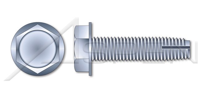 Steel Zinc Plated and Baked Type "1" Hex Indented Washer Head Thread Cutting Screw - Image 1