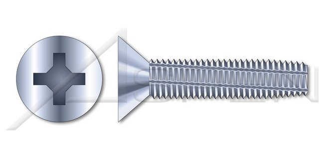 DIN 7516 Type D Metric Steel Zinc Plated Flat Head Phillips® Drive Thread Cutting Screw - Image 1