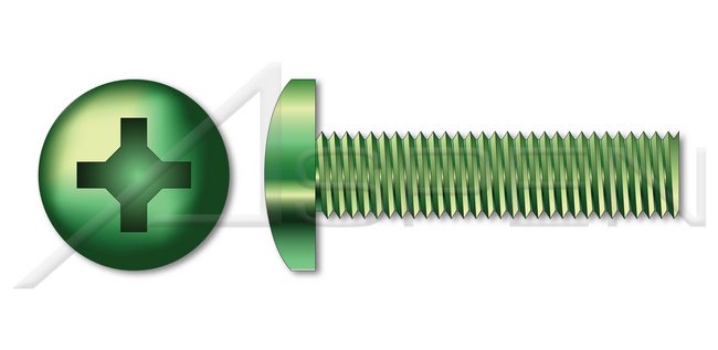Steel Yellow Zinc Flat Slot Drive 82 Degree Countersink Full Thread Machine Screw - Image 1