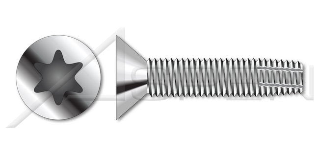 AISI 304 Stainless Steel (18-8) Type "F" Flat Head 6 Lobe Torx® Drive Thread Cutting Screw - Image 1