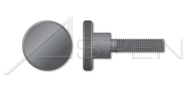 DIN 464 Metric Steel Knurled Flat Head High Type Thumb Screw - Image 1