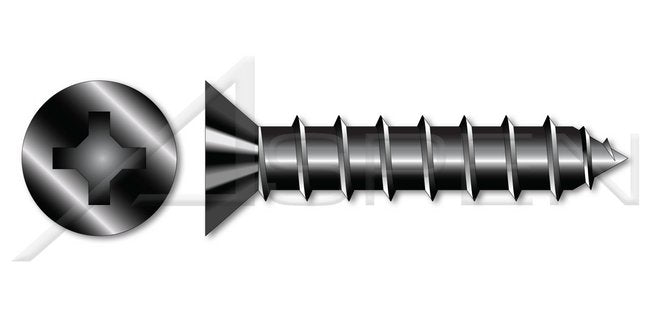 A2 Stainless Steel Flat Pozidriv® Alternative Drive Full Thread Self-Tapping Sheet Metal Screw - Image 1