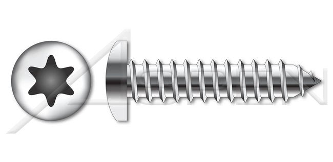 Steel Zinc Plated Type "A" Round Washer 6Lobe Torx® Drive Self-Tapping Sheet Metal Screw - Image 1