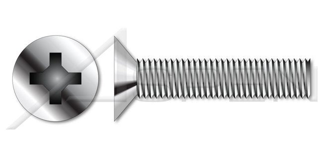 AISI 304 Stainless Steel (18-8) Pan Head Phillips®/Slot Combo Drive Full Thread Machine Screw - Image 1