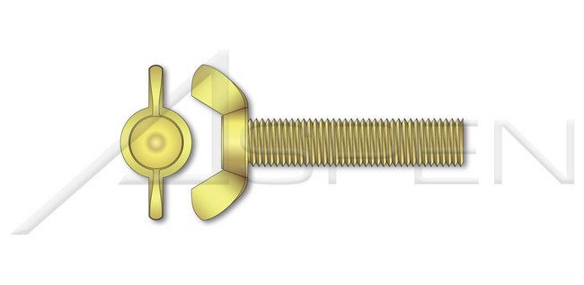 DIN 316 Metric Brass Full Thread Wing Screw - Image 1