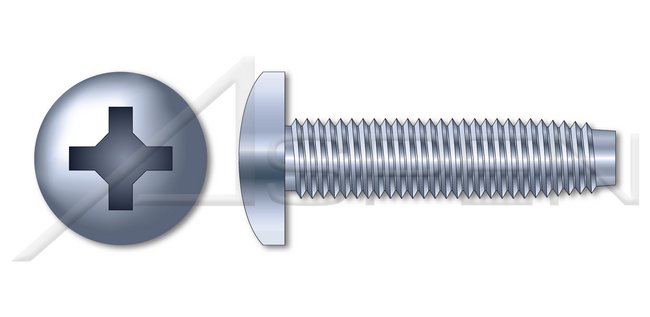 Steel Zinc Plated and Waxed Pan Phillips® Drive Trilobe Thread Rolling Screw for Metals - Image 1
