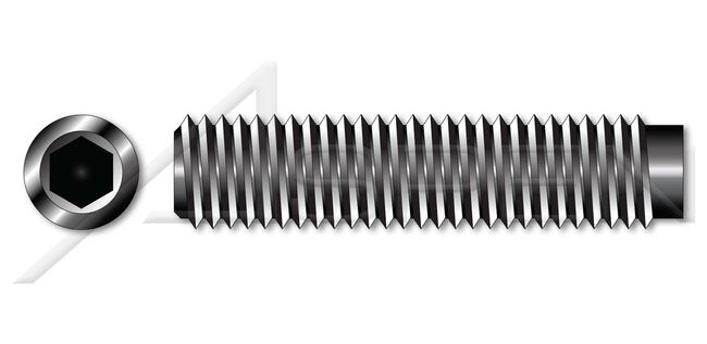 Class 45H Steel Black Dog Point Hex Socket Set Screw - Image 1