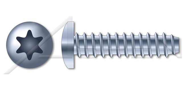 Steel Zinc Plated and Baked Hex Indented Washer Head Locking Serrations 1/4 Inch (in) A/F Self-Drilling Screw - Image 1