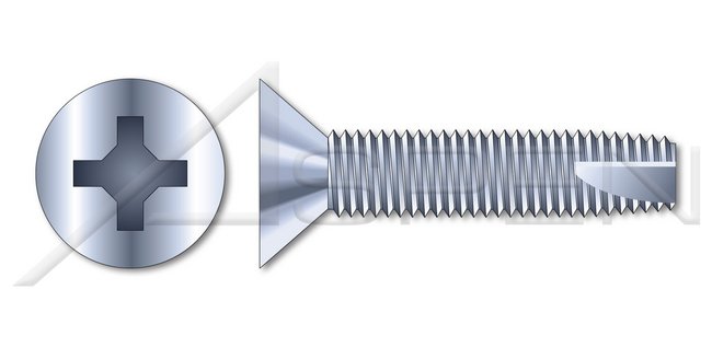 Steel Zinc Plated and Baked Type "23" Flat Head Phillips® Drive Thread Cutting Screw - Image 1