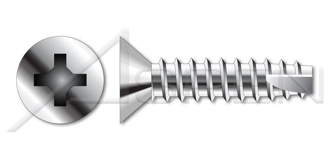 AISI 410 Stainless Steel Type "25" Flat Head Phillips® Drive Thread Cutting Screw - Image 1