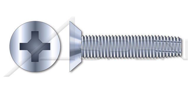 Steel Zinc Plated Type "F" Flat Undercut Phillips® Drive Thread Cutting Screw - Image 1