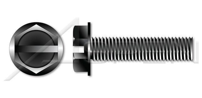 Steel Zinc Plated Fillister Slot Drive Full Thread Machine Screw - Image 1