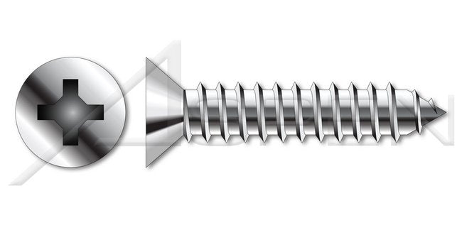 Steel Zinc Plated Flat Phillips® Drive #3; Point Part Thread Self-Drilling Screw - Image 1