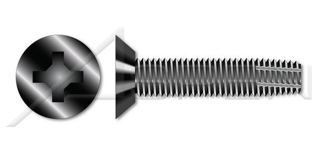 Steel Black Oxide Type "F" Flat Undercut Phillips® Drive Thread Cutting Screw - Image 1