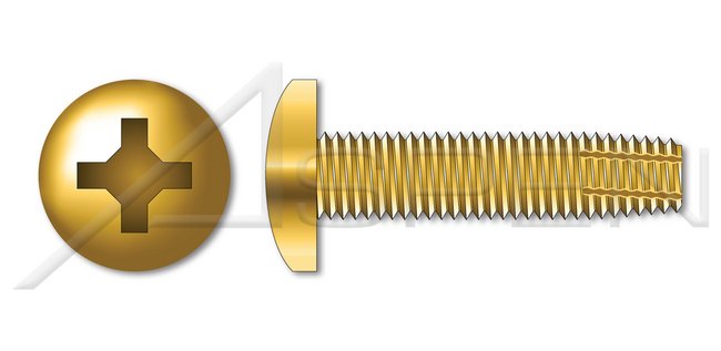Steel Yellow Zinc and Baked Type "F" Pan Phillips® Drive Thread Cutting Screw - Image 1