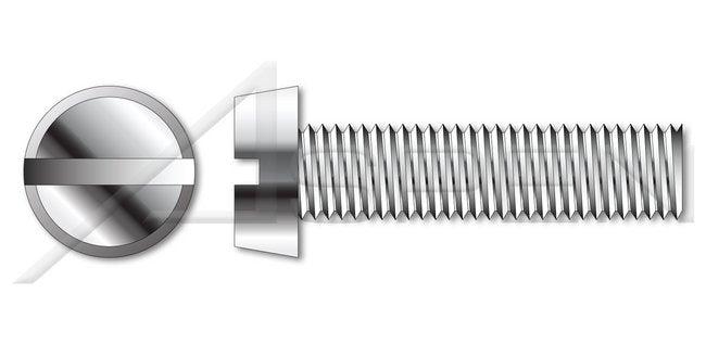 Steel Zinc Plated Round Phillips®/Slot Combo Drive Full Thread Machine Screw - Image 1