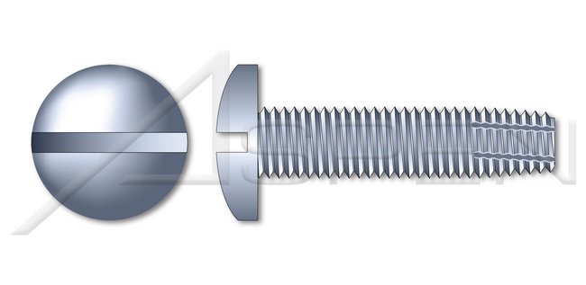 Steel Zinc Plated Type "F" Pan Slot Drive Thread Cutting Screw - Image 1