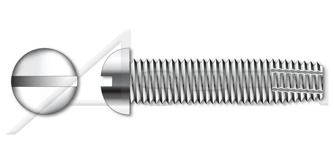 AISI 304 Stainless Steel (18-8) Type "F" Round Slot Drive Thread Cutting Screw - Image 1