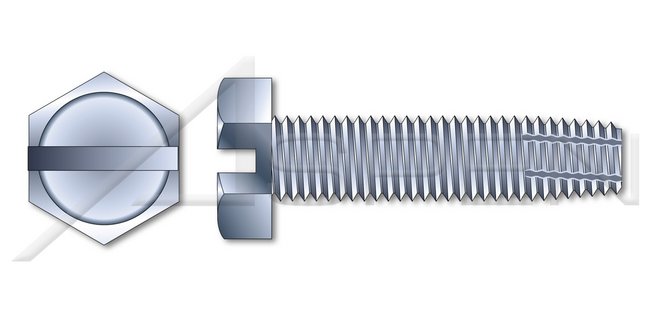 Steel Zinc Plated Type "F" Hex Indented Slotted Thread Cutting Screw - Image 1