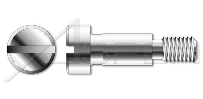 AISI 304 Stainless Steel (18-8) Slotted Drive Shoulder Screw - Image 1