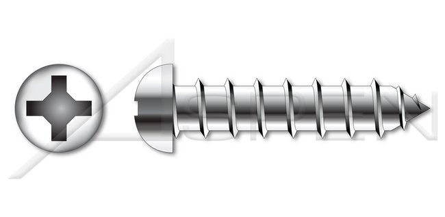 AISI 304 Stainless Steel (18-8) Oval Phillips® Drive Self-Drilling Screw - Image 1