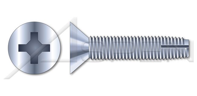 Steel Zinc Plated Type "1" Flat Head Phillips® Drive Thread Cutting Screw - Image 1