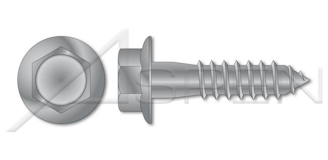 Steel Hot Dip Galvanized Hex Indented Flange Head Lag Screw - Image 1