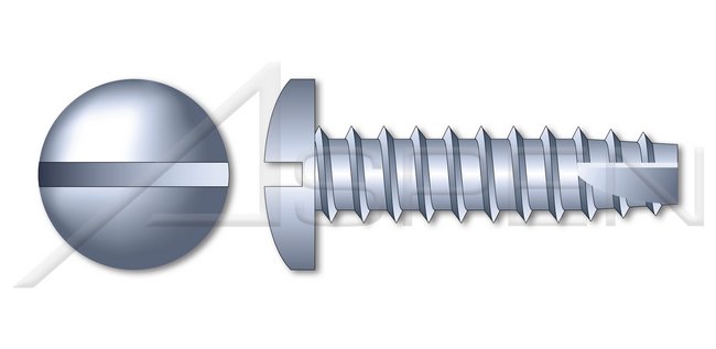 Steel Zinc Plated Type "25" Pan Slot Drive Thread Cutting Screw - Image 1