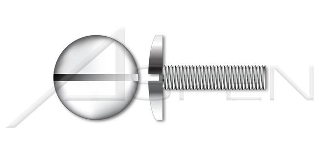 Aluminum Alloy 2024-T4 Flat Slot Drive 82 Degree Countersink Full Thread Machine Screw - Image 1