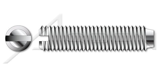 A4 Stainless Steel Flat Point Slotted Set Screw - Image 1