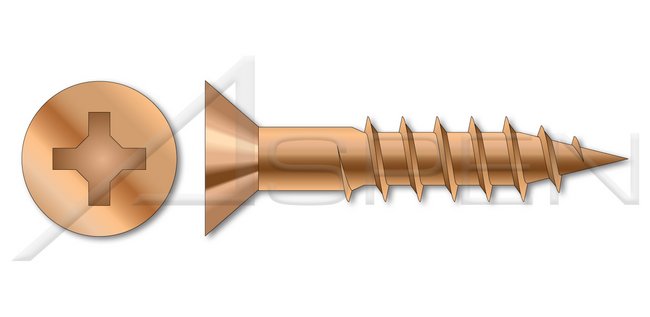 Flat Phillips® Drive Silicon Bronze Wood Screw - Image 1