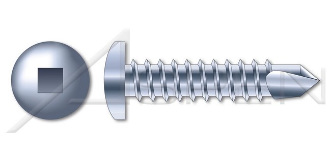 AISI 304 Stainless Steel (18-8) Type "A" Pan Head Phillips®/Square Combo Drive Self-Tapping Sheet Metal Screw - Image 1