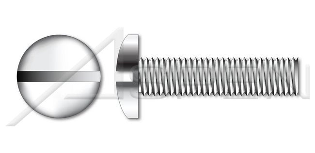Steel Plain Round Slot Drive Machine Screw - Image 1