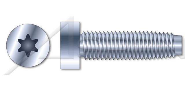 Steel Zinc Plated 6Lobe Torx® Socket Cap Screw Thread Rolling Screw for Metals - Image 1