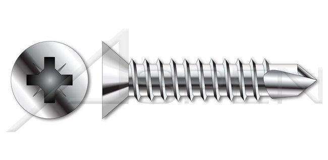 AISI 304 Stainless Steel (18-8) Type "A" Flat Undercut Phillips® Drive Self-Tapping Sheet Metal Screw - Image 1