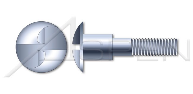 Steel Zinc Plated Truss Head Tamper Resistant One-Way Slotted Drive Security Shoulder Screw - Image 1