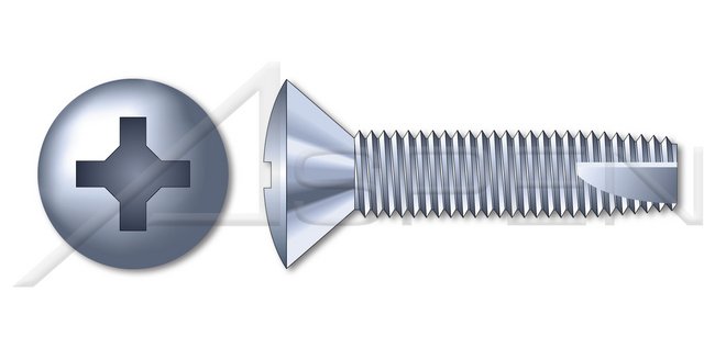 Steel Zinc Plated and Baked Type "23" Oval Phillips® Drive Thread Cutting Screw - Image 1