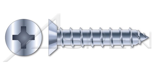Steel Zinc Plated and Baked Flat Phillips® Drive Self-Drilling Screw - Image 1