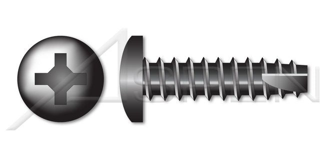 Steel Black Zinc and Baked Type "25" Pan Phillips® Drive Thread Cutting Screw - Image 1