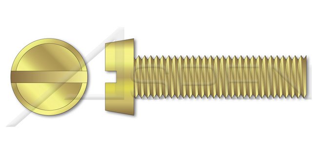 Steel Zinc Plated Pan Head Phillips®/Slot Combo Drive Full Thread Machine Screw - Image 1
