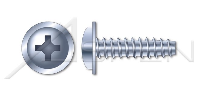 Steel Zinc Plated Pan Flange Head Phillips® Drive Thread Rolling Screw for Plastics - Image 1