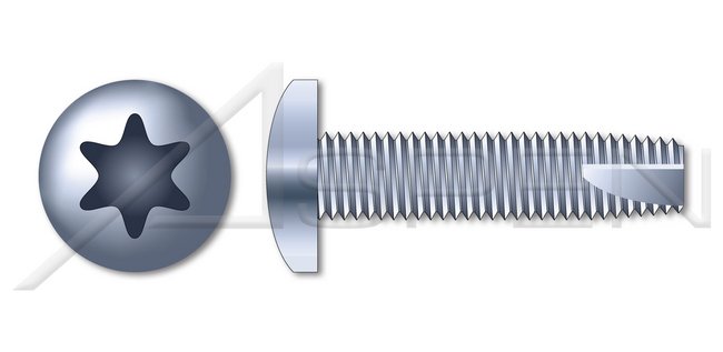 Steel Zinc Plated and Baked Type "23" Pan 6 Lobe Torx® Drive Thread Cutting Screw - Image 1