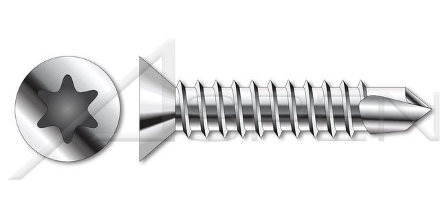 AISI 304 Stainless Steel (18-8) Type "A" Flat Square Drive Self-Tapping Sheet Metal Screw - Image 1