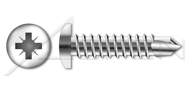 AISI 304 Stainless Steel (18-8) Type "A" #6; Head Oval Phillips® Drive Self-Tapping Sheet Metal Screw - Image 1