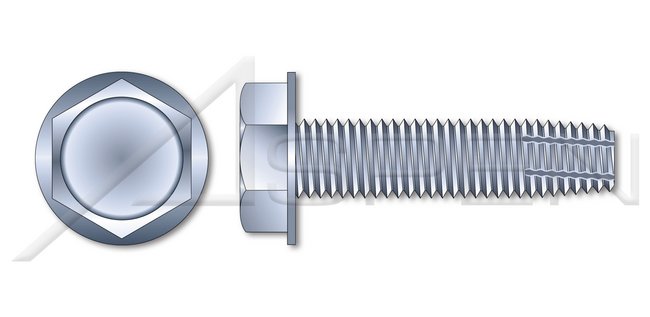 Steel Zinc Plated and Baked Type "F" Hex Indented Washer Head Thread Cutting Screw - Image 1