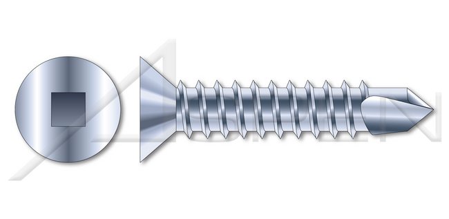 AISI 304 Stainless Steel (18-8) Type "A" Flat Phillips®/Square Combo Drive Self-Tapping Sheet Metal Screw - Image 1